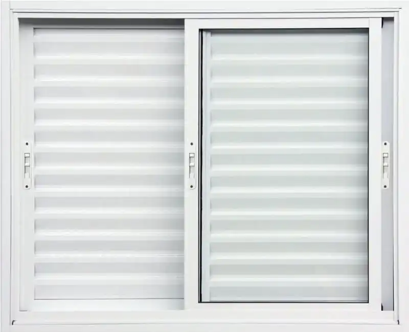 Veneziana De Aluminio 3 Folhas Móveis Sem Grade Linha Premium Branco
