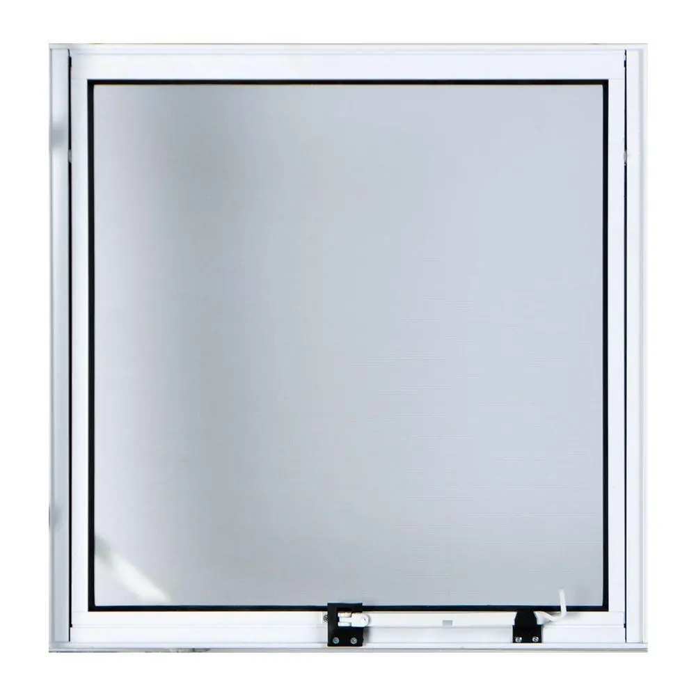 Maxim-ar De Alumínio 1°seção Abertura De 45° Vidro Mini Boreal 0,60 X 0,80 Cor Branco Linha Econ