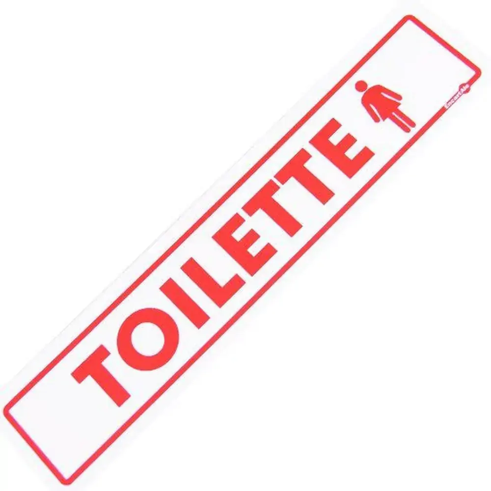 Placa Encart Pvc 6.5 X 30 Toilette Feminino