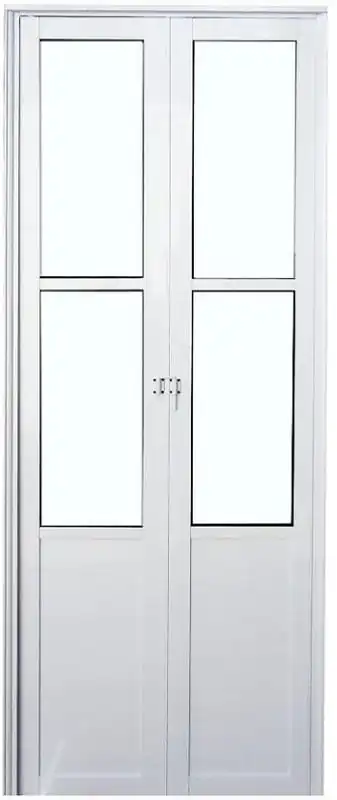 Porta De Aluminio Camarão Lambril Vidro Mini Boreal Com Trinco Linha Premium Branco