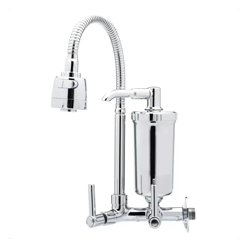 Torneira Gourmet Metal Cromado Flexível Com Filtro Parede Cozinha