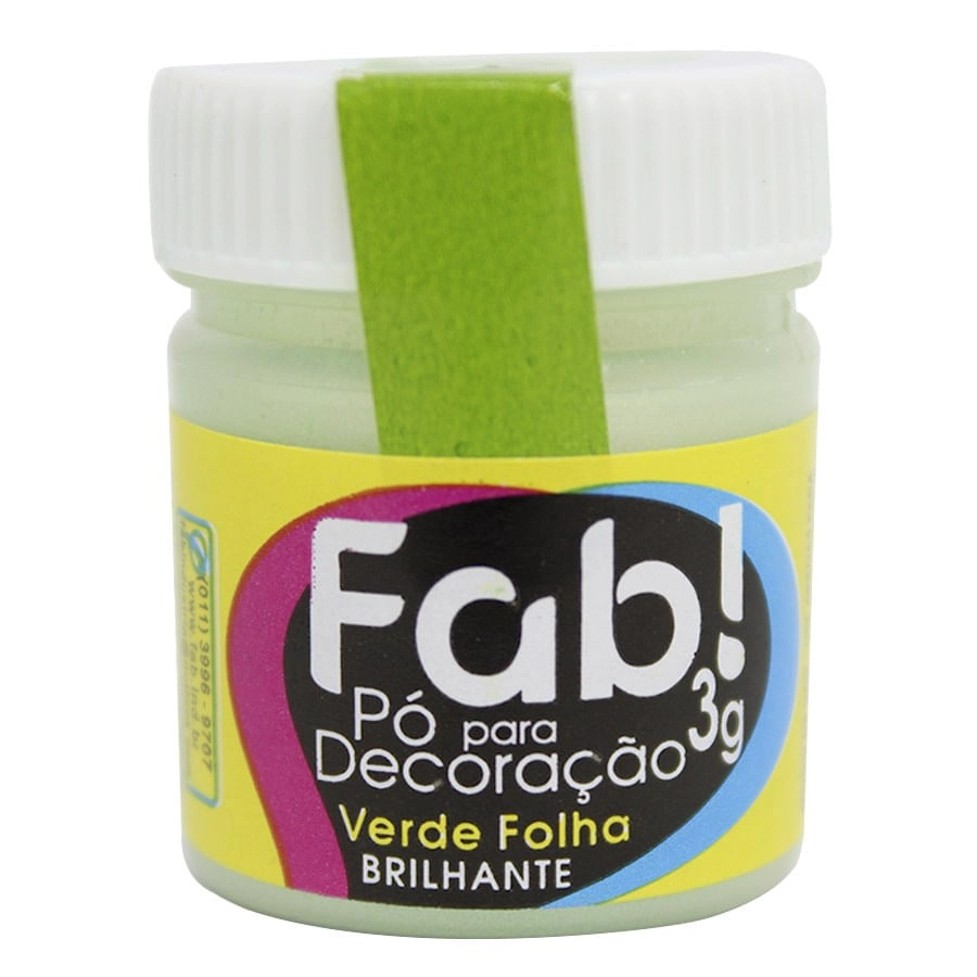Po P/ Decoracao Bril. Verde Folha 3g