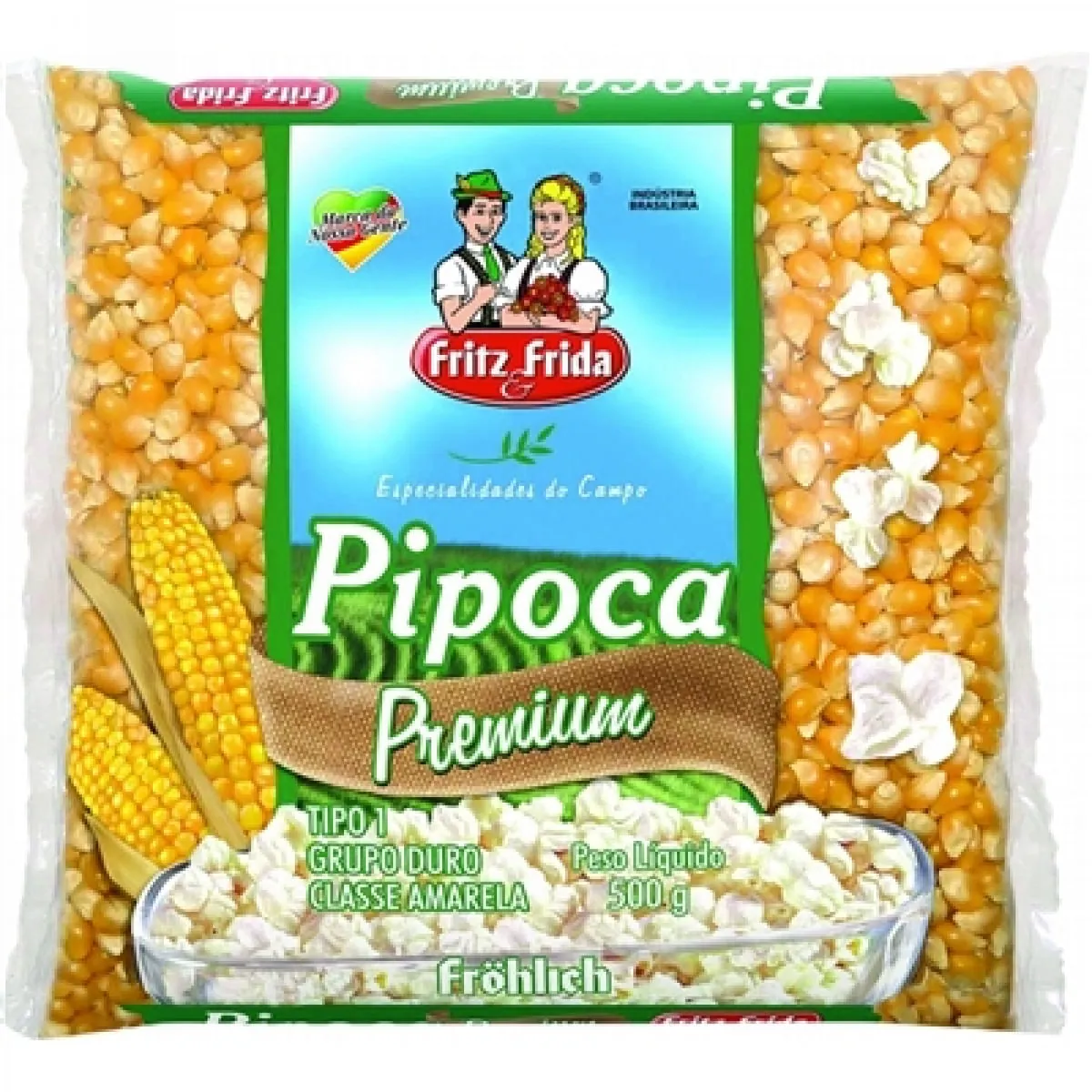 Milho Para Pipoca Tipo 1 Sabor Tradicional Fritz Frida 400g