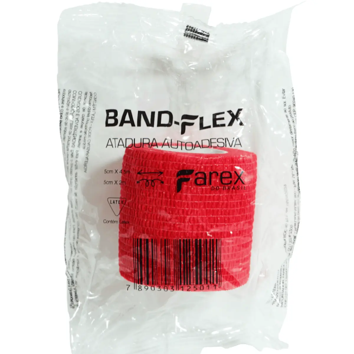 Atadura 5cm Vermelha Band Flex