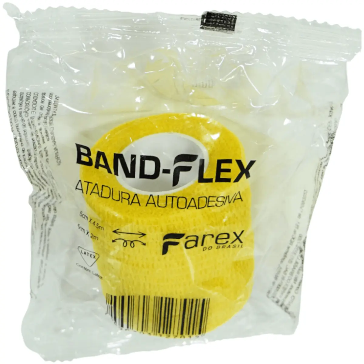 Atadura 5cm Amarela Band-Flex Autoadesiva Para Animais Farex