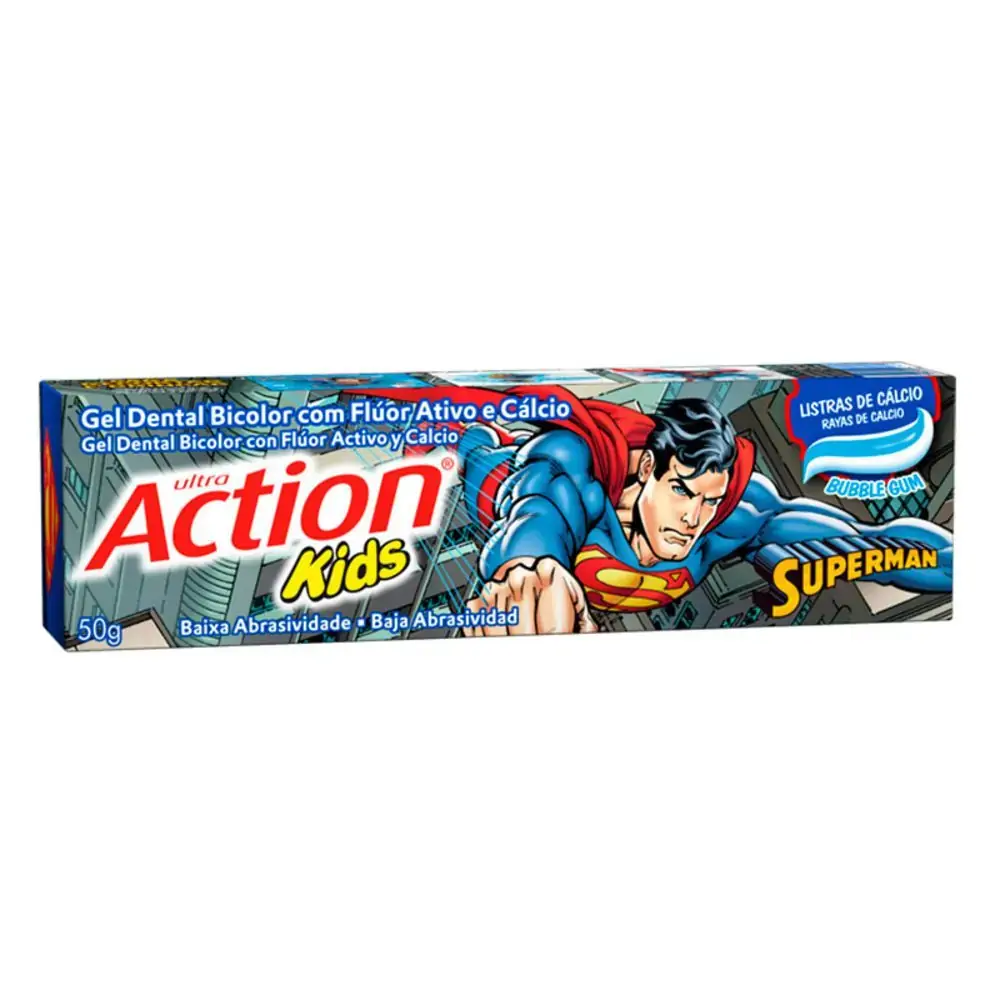 Gel Dental Action Super Man Bubble Gum