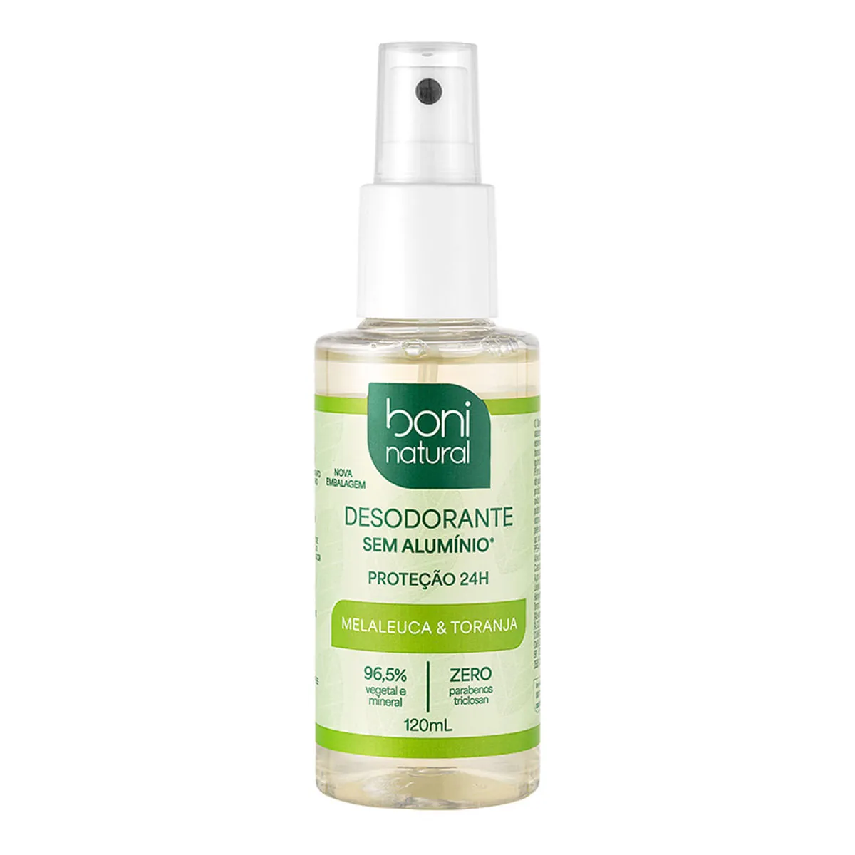 Desodorante Spray Melaleuca e Toranja Boni Natural Frasco 120ml