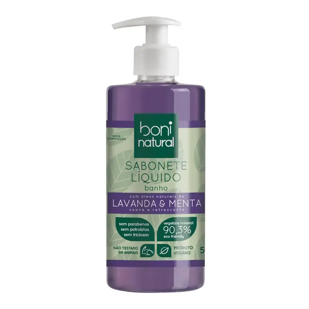 Boni Natural Sabonete Liquido Lavanda e Menta 500ml