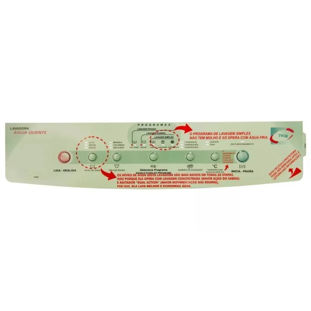 Painel Decorativo Lavadorabrastemp Bwq07a 326025138 Original