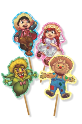 Topper Decorativo Junino Reino Das Festas 20un
