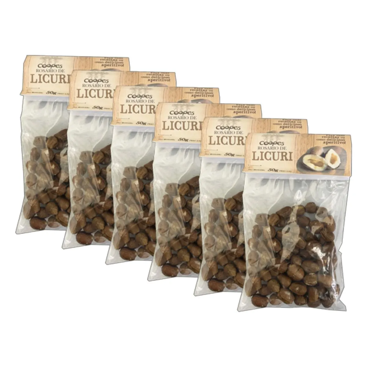 Kit 6X: Rosário de Amêndoa de Licuri Natural Licurizeiro 50g