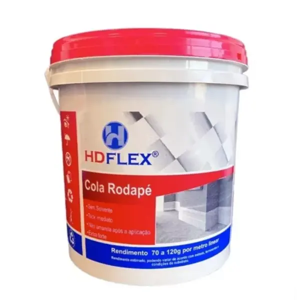 Cola Adesiva Hd Flex 1 Kg – Alta Aderência Para Rodapés Mdf E Poliestireno