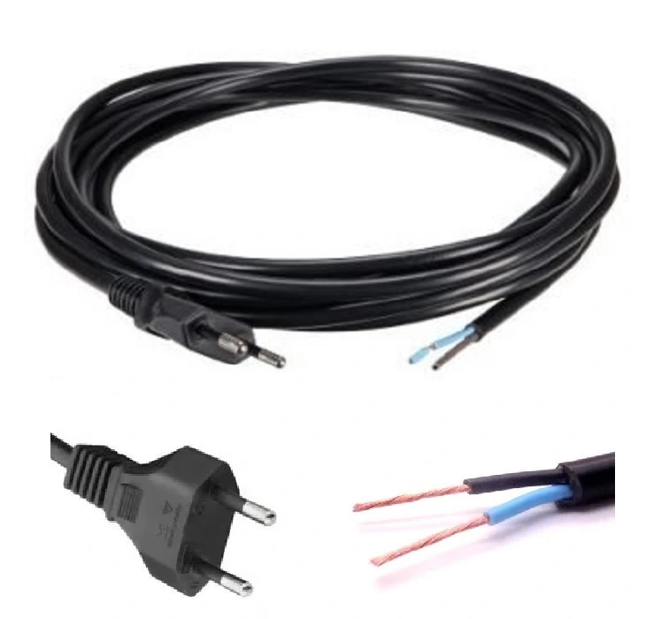 Cabo Força Com Plugue Injetado Pp 2x1,00 Mm² 3 M Plugue Reto