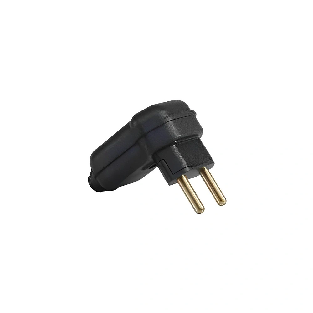 Plugue Macho 2p 10a 90º Preto Pld6-2