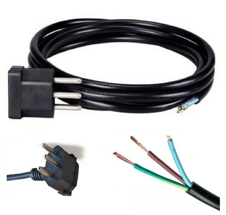 Cabo Força Com Plugue Injetado Pp 3x1,50 Mm² 2 M Plugue 90g