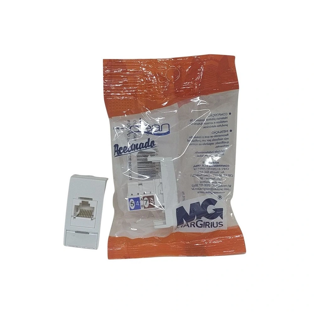 Tomada Rede Rj45 Clean Branco Fosco Margirius