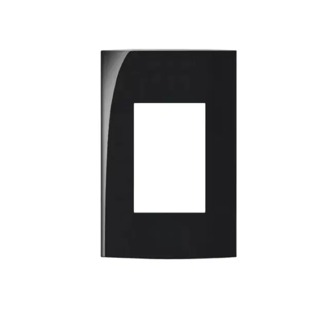 Placa 4x2 3 Postos Horizontal Preto Ebony Clean Margirius