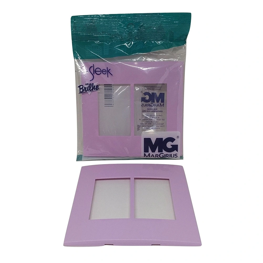 Placa P/ 6 X Modulo Sleek Affeto Rosa 4x4 Margirius