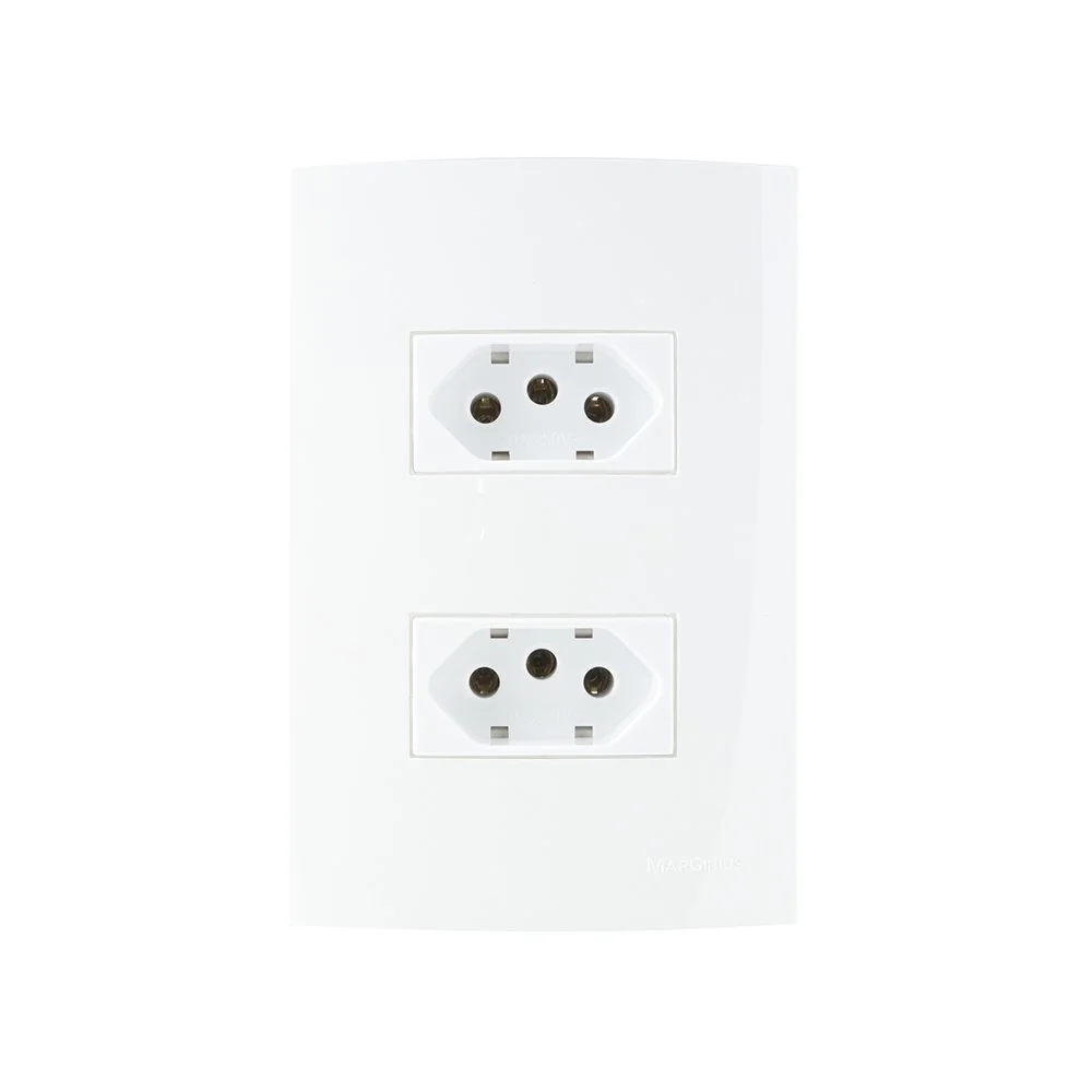 Conj 2 Tom Pad Bras 2p+t Separadas 20a-250v 4x2 Br Slee - Res.sf