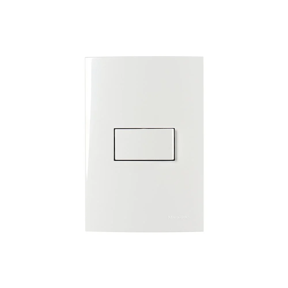 Interruptor Bipolar Paralelo Margirius Sleek 10a Com Placa 4x2 Branco