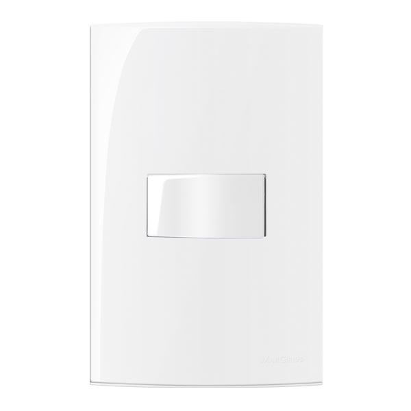 Conjunto Montado Sleek 4x2 1 Interruptor Paralelo Horizontal 10a 250v Margirius