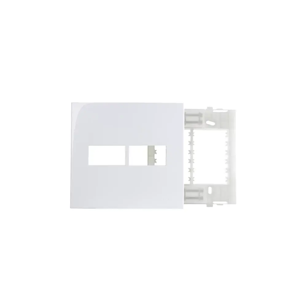 Conj Placa 4x4 2postos Horiz Br C/suporte Sleek