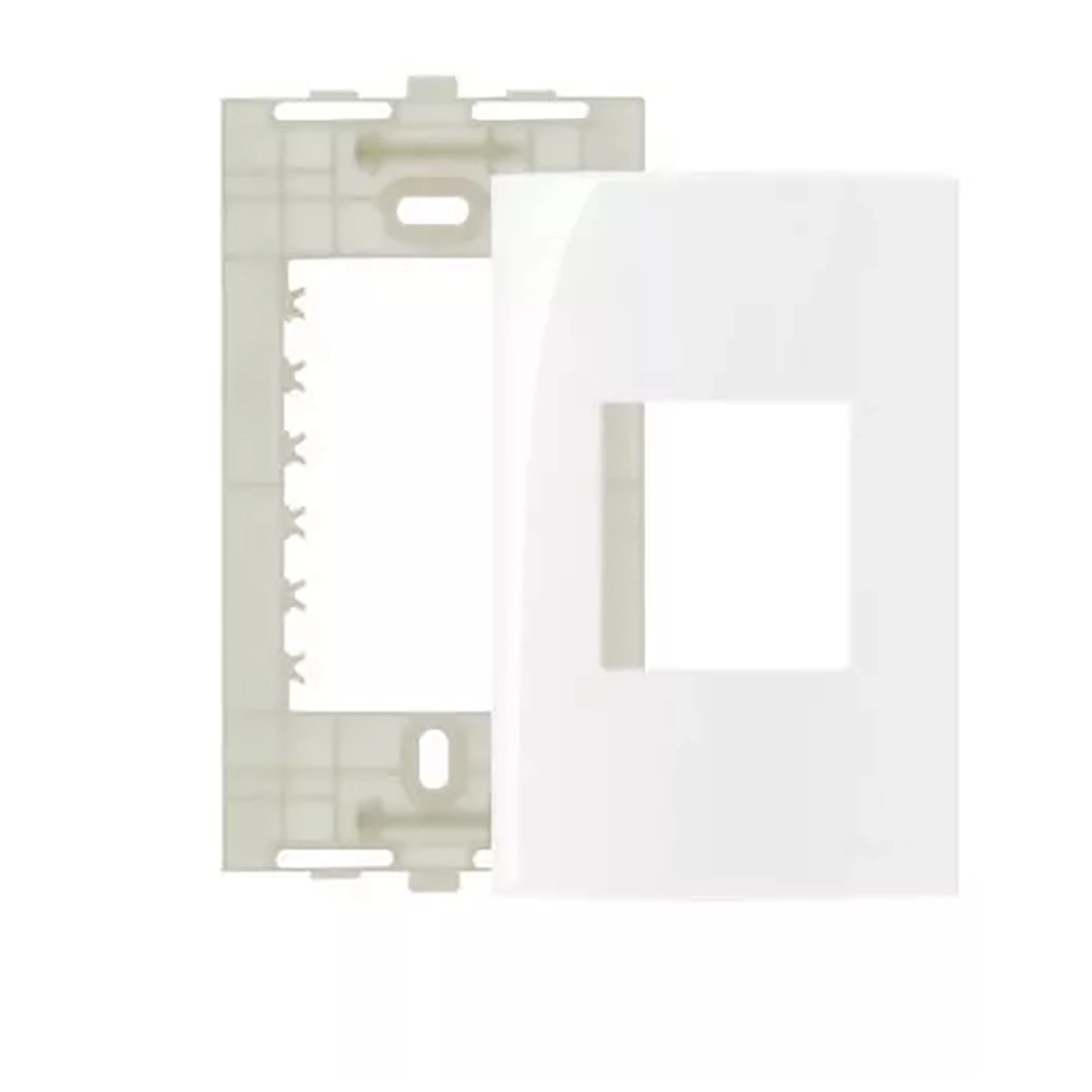 Placa 4×2 ? 2 Postos Horizontais + Suporte Sleek Clean