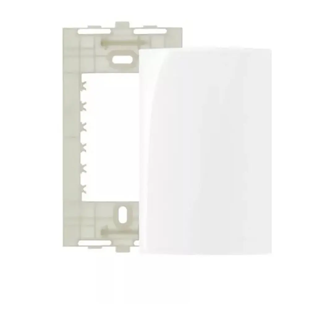 Conjunto Placa Cega 4x2 Branco Com Suporte Sleek
