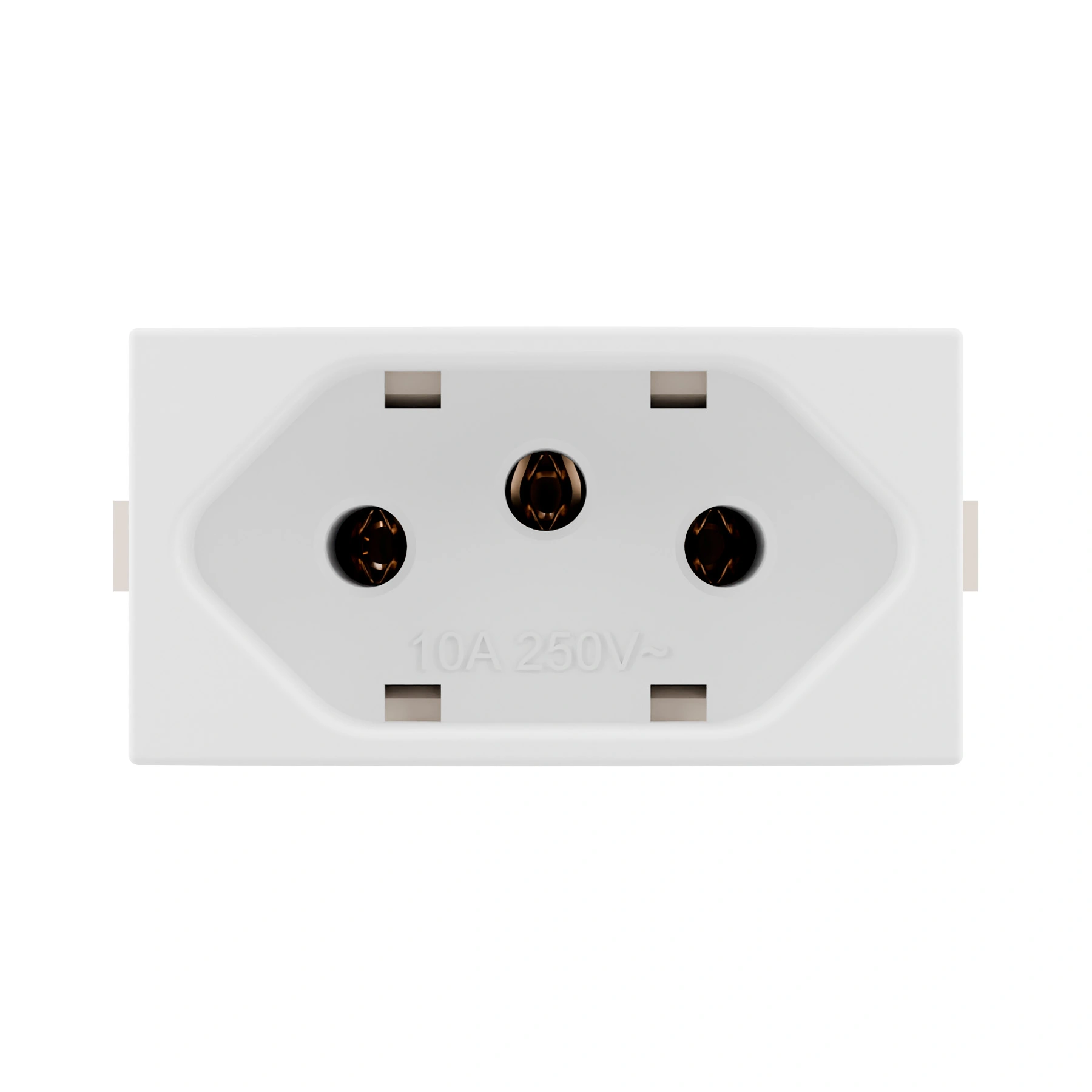 Tomada 2 pinos + Terra 20a Sleek Branco Margirius