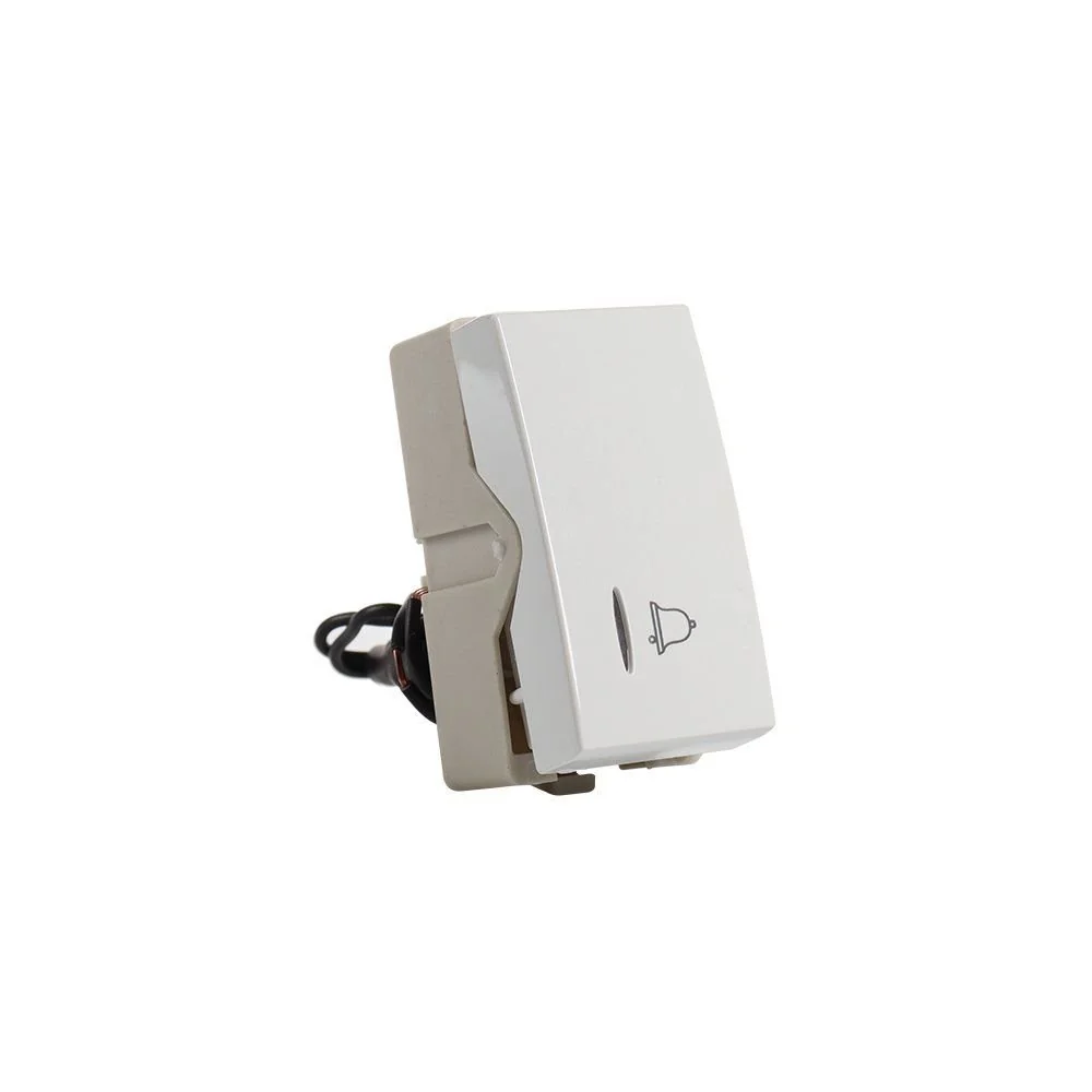 Módulo Interruptor Pulsador Para Campainha Com Luz Margirius Sleek 10a Branco