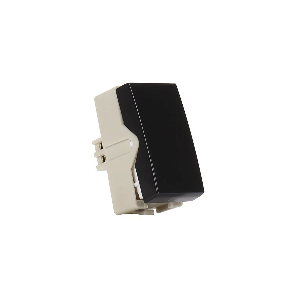 Módulo Interruptor Pulsador Margirius Sleek 10a Preto Ebony