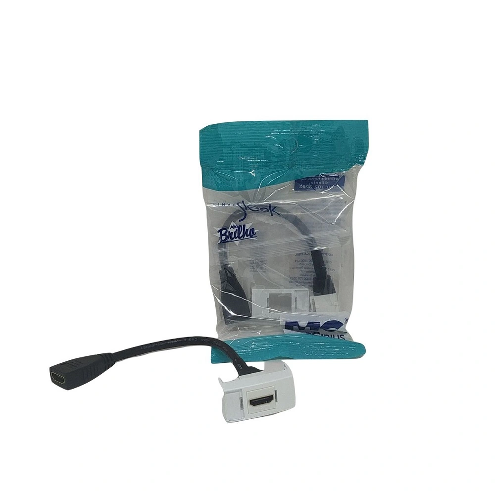 Tomada Hdmi Sleek Branco Brilho Margirius