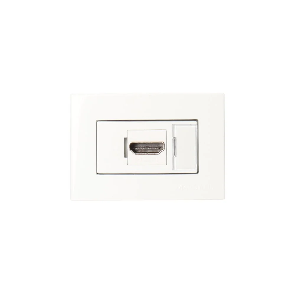 Placa Para Móveis 65x45 Com Tomada Hdmi Margirius Sleek Branca