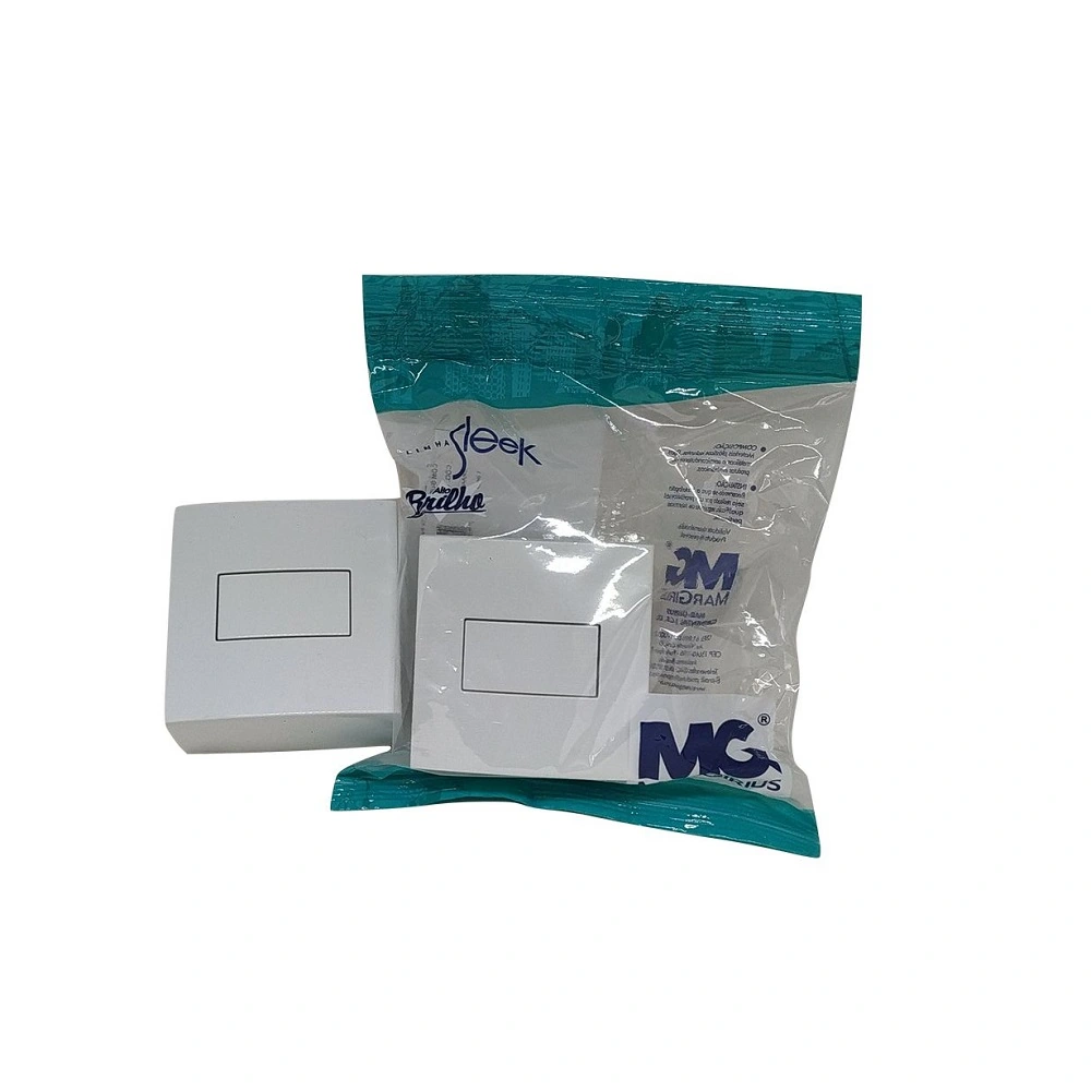 Placa Cega Sobrepor Sleek Branco Brilho 75x50 Margirius
