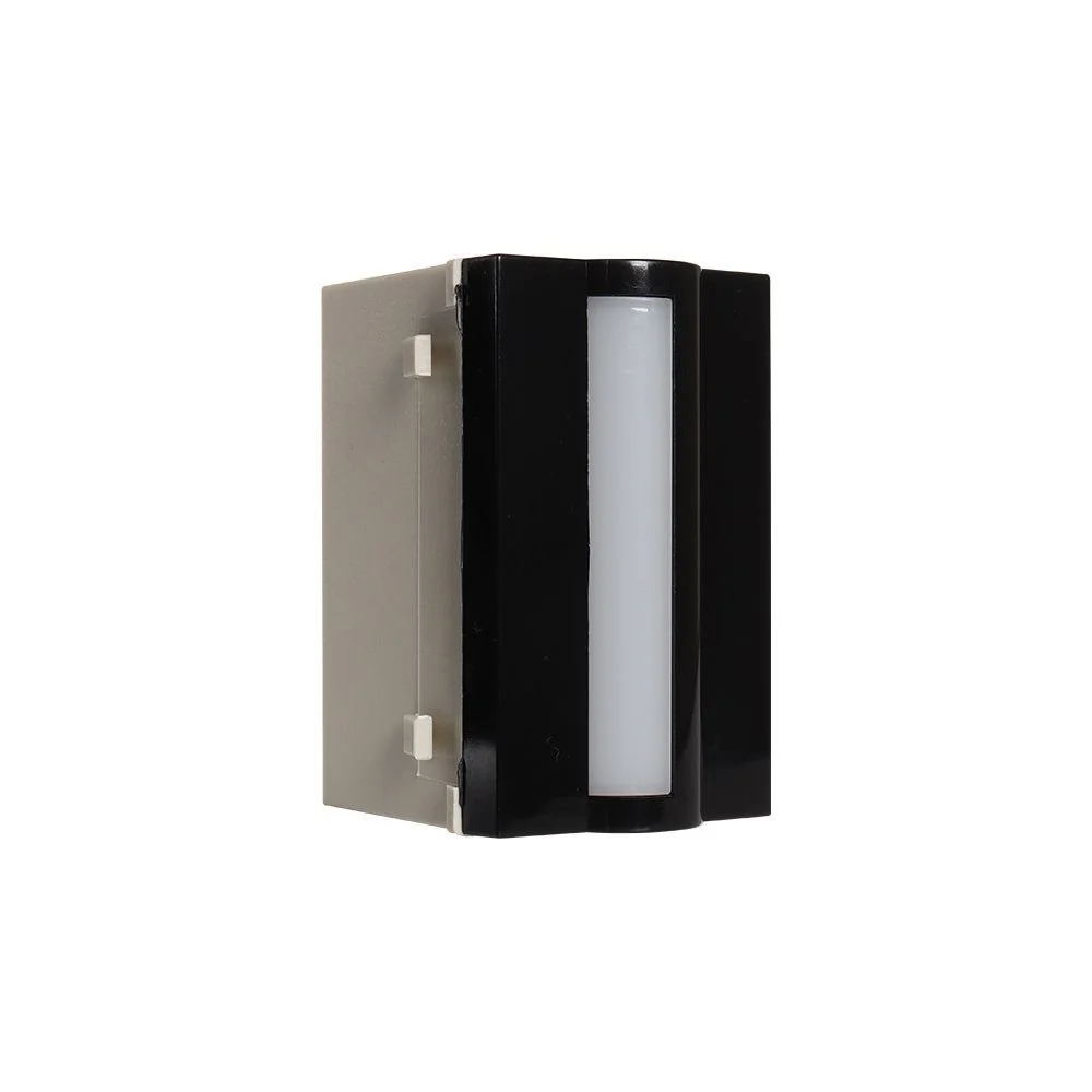 Módulo Balizador Horizontal Margirius Sleek Bivolt Preto 3000k Luz Amarela