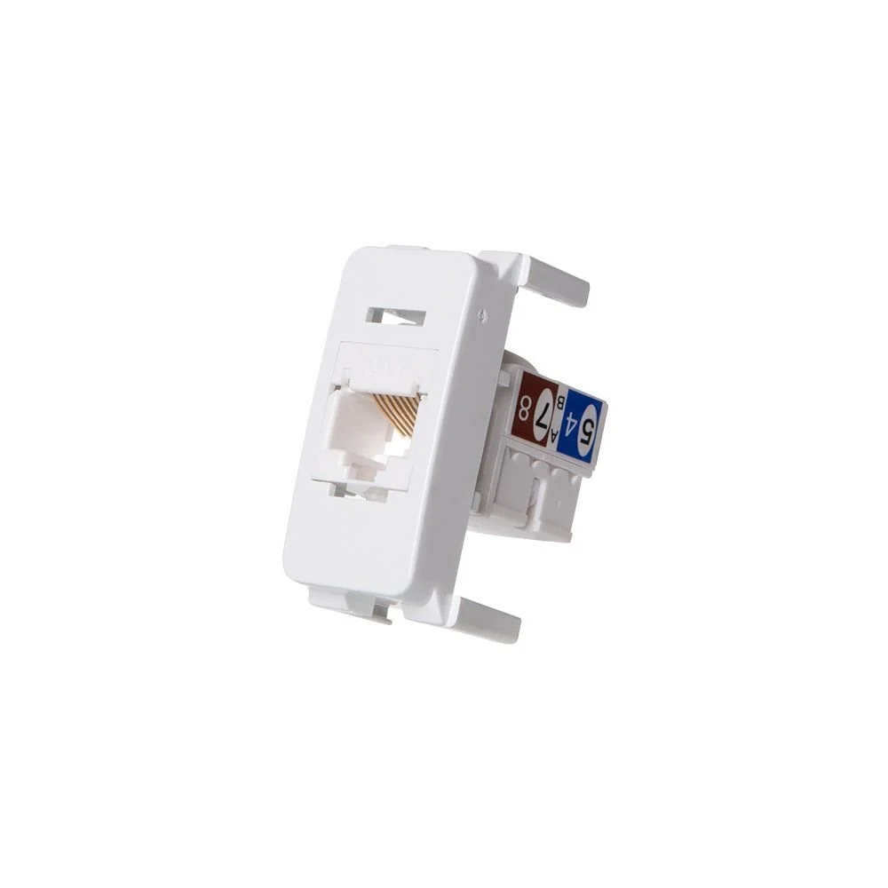 Módulo Tomada Para Rede De Informática Margirius B3 Rj45 Cat6 Branco