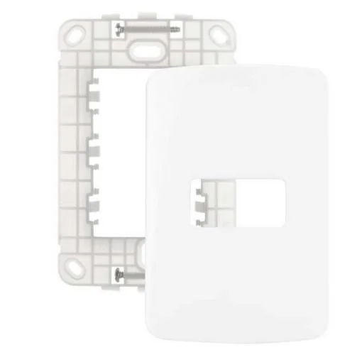 Placa p/ 1 x modulo B3 com suporte Branco 4x2 Margirius