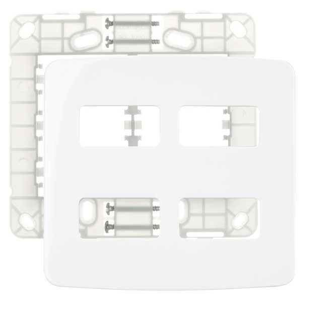 Placa 4x4 4 Postos Com Suporte Branca - Margirius