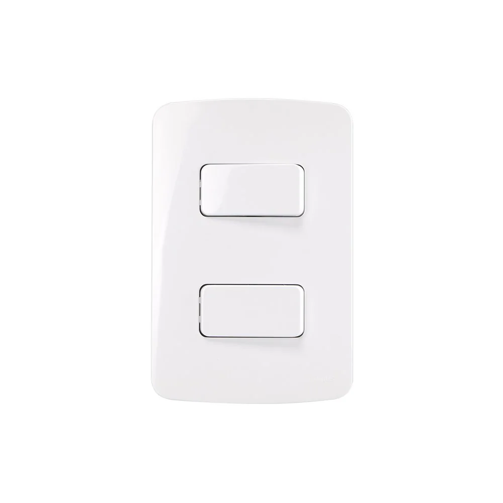 Interruptor Simples Duplo E Interruptor Paralelo Margirius B3 10a Com Placa 4x2 Branco Branco