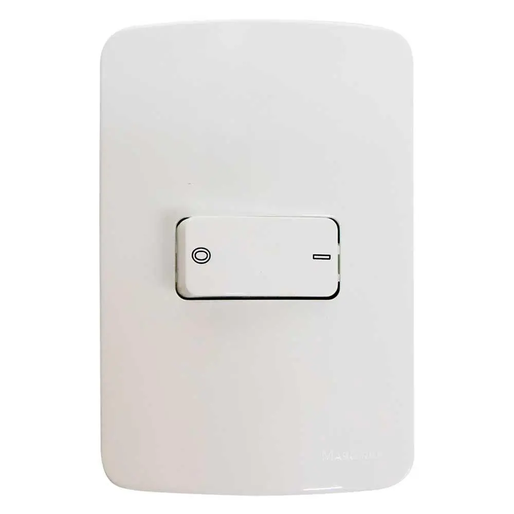 Conjunto 2x4 Interruptor 1 Tecla Bipolar Simples 25a Branco