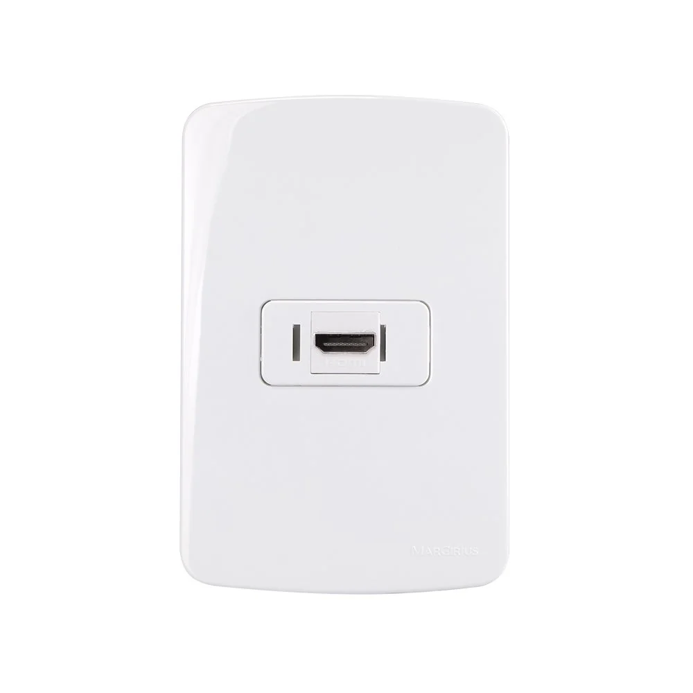 Tomada Hdmi Margirius B3 Com Placa 4x2 Branca