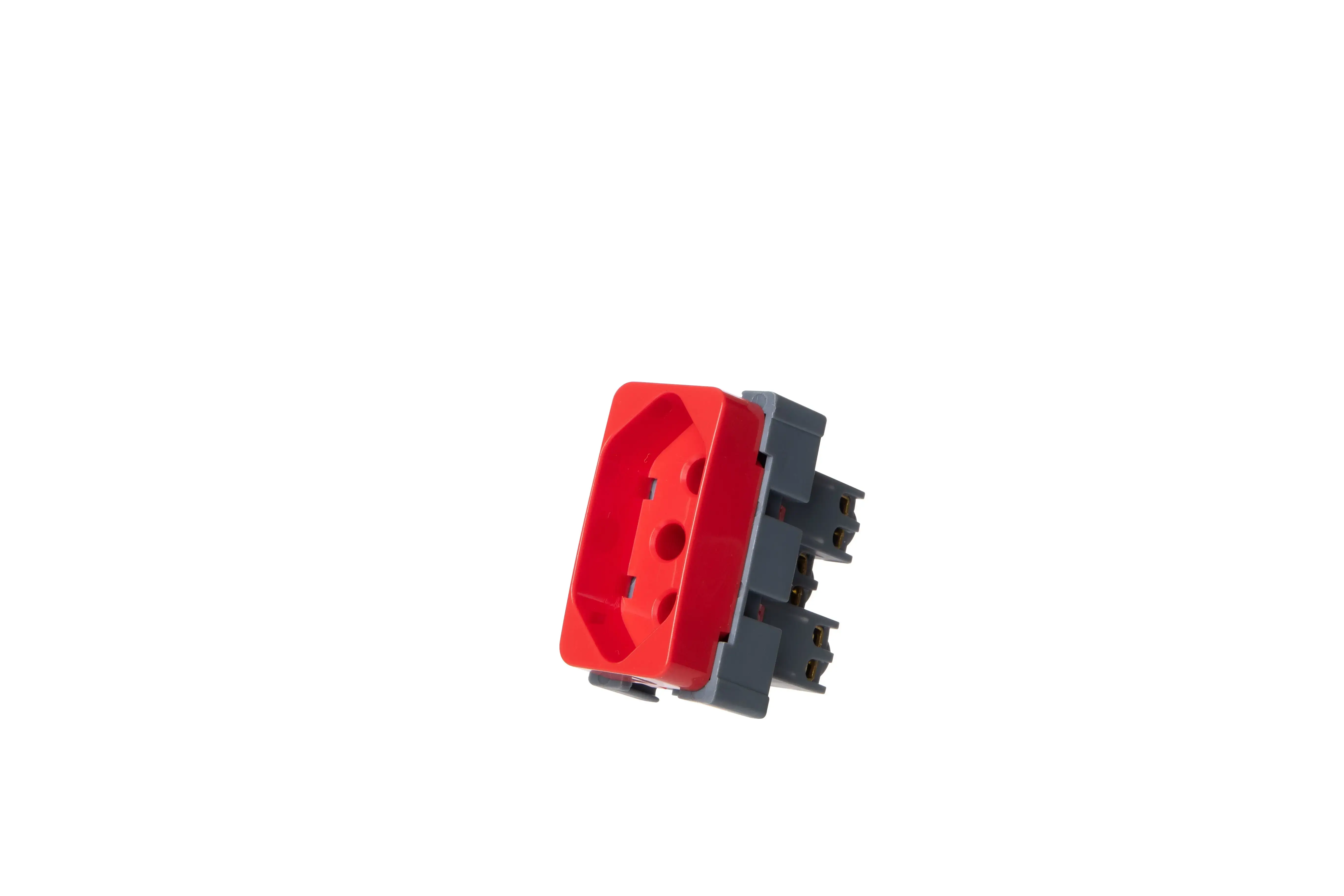 Tomada 2 pinos + Terra 20a B3 Vermelho Margirius