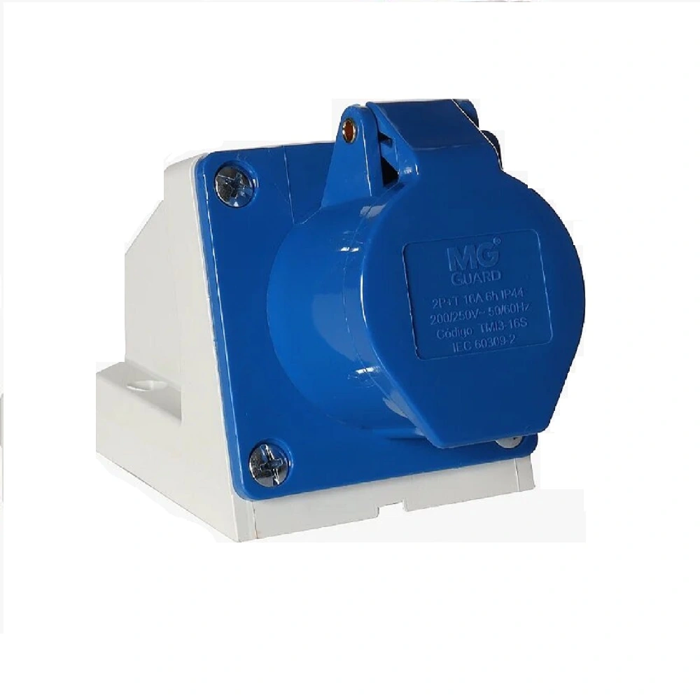 Tomada Ind. Fixa De Sobrep 16a 3p 200/250v Azul 6h Ip44 - Margirius