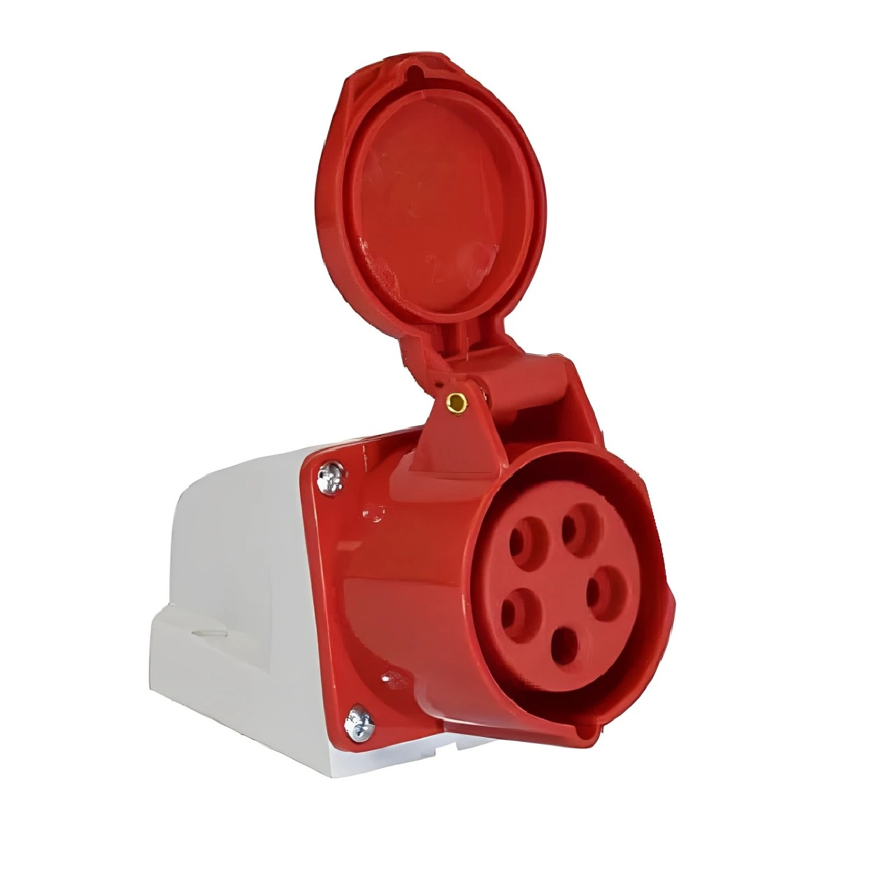 Tomada Industrial Sobrepor 16a 5p 380/440v Verm 6h Ip44