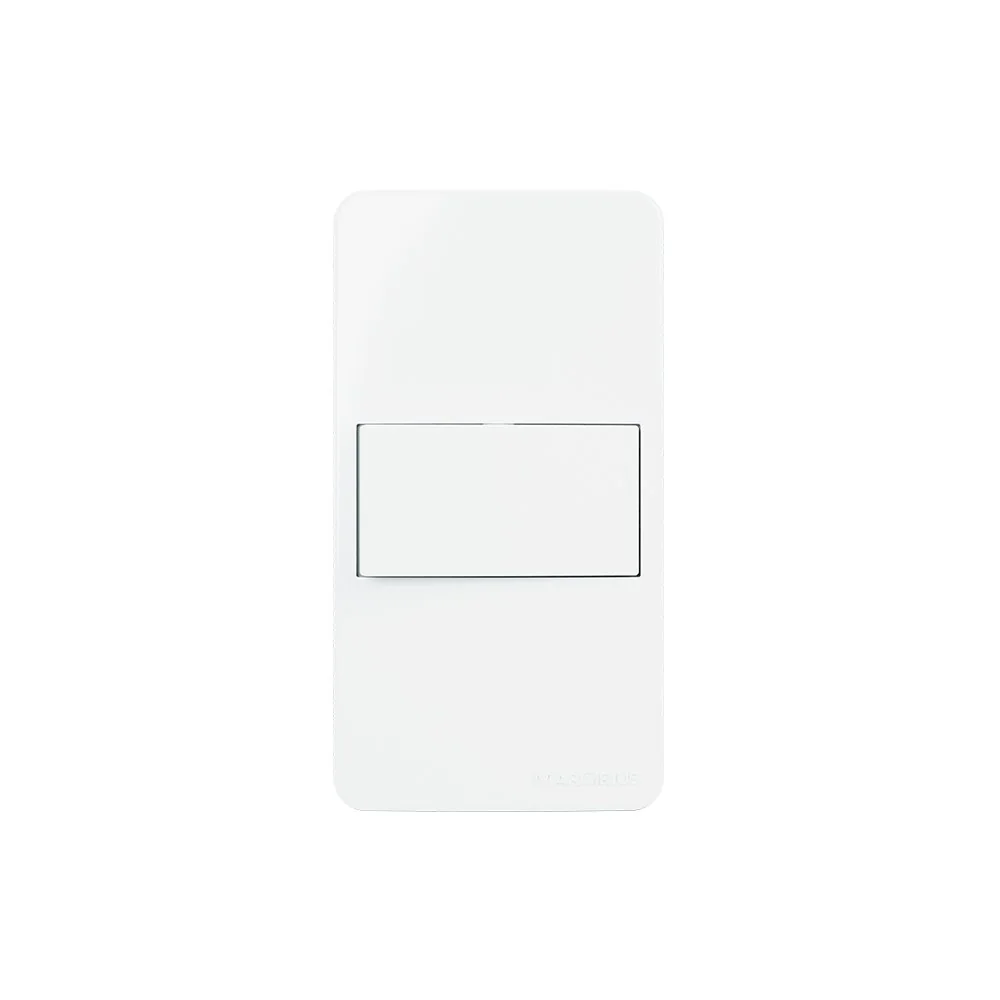 Placa Para Condulete Caixa 3/4 Com Interruptor Simples Margirius Sleek 10a Branca Branco