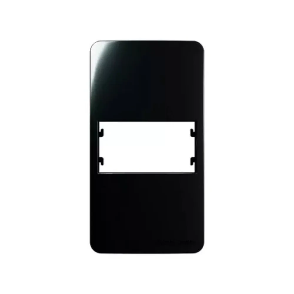 Placa P/ Condulete 1pt Horizontal + Suporte Sleek Ebony