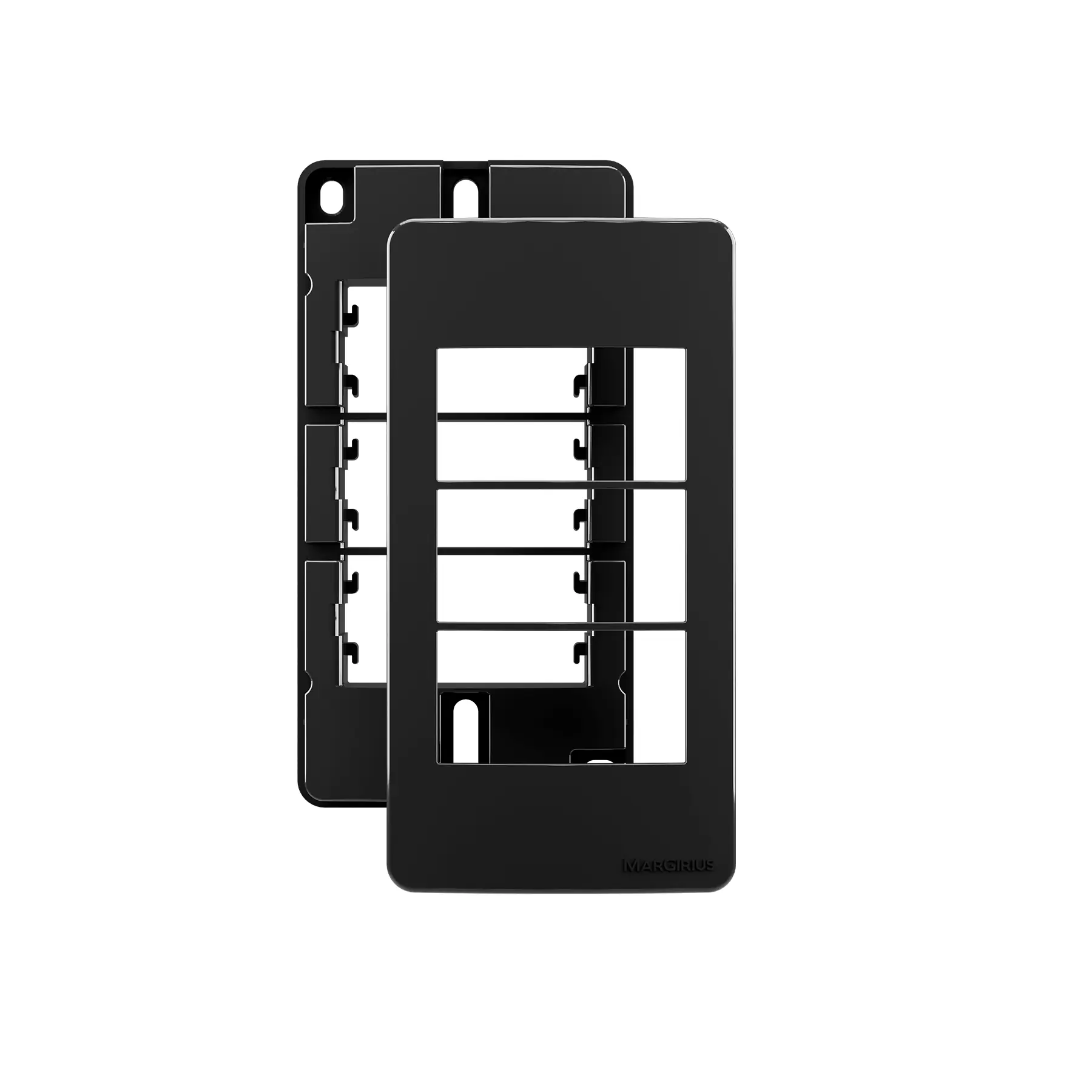 Placa para Condulete 3/4" com Suporte 3P Preto Margirius