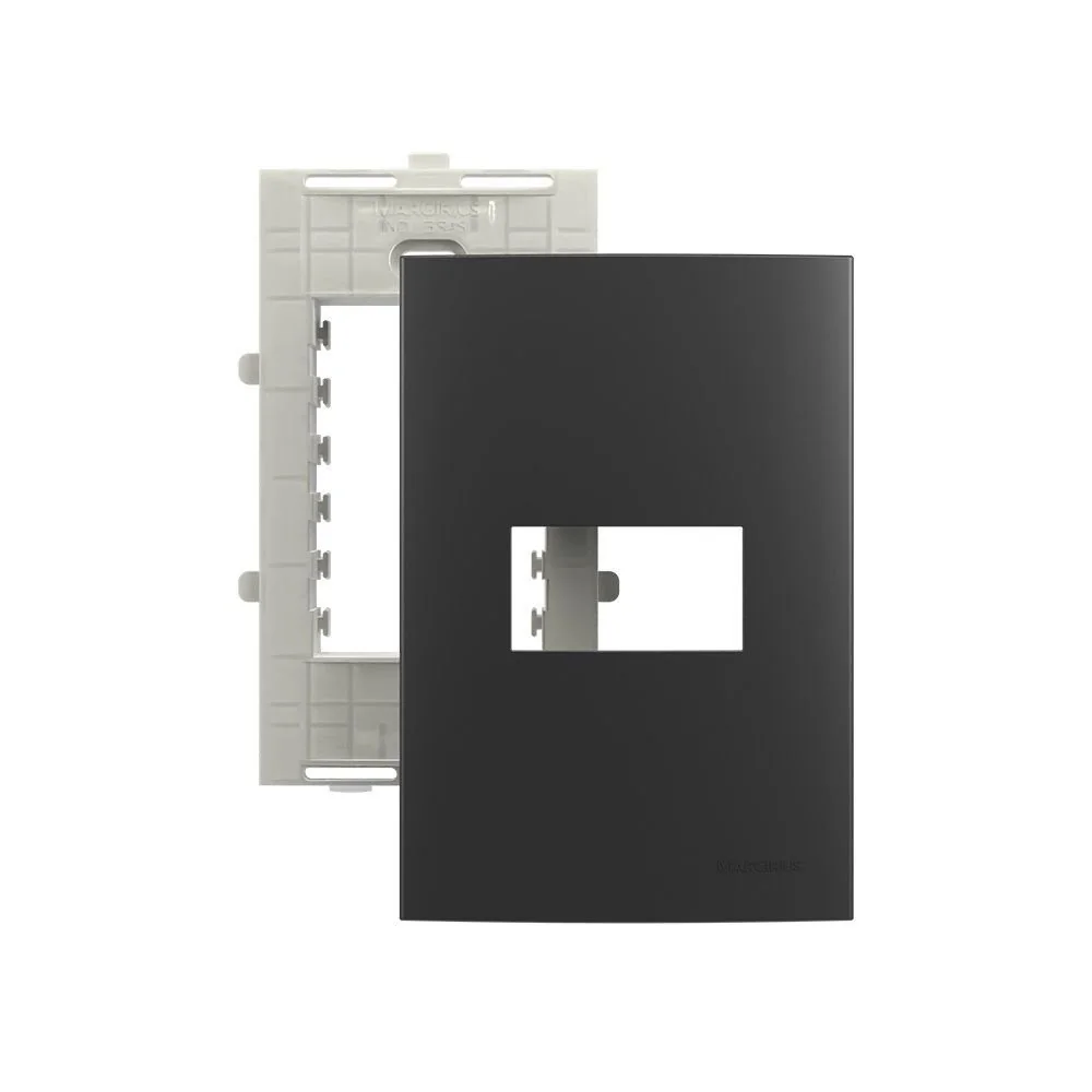 Placa Sup 4x2 1 Posto 22030 Grafite Margirius