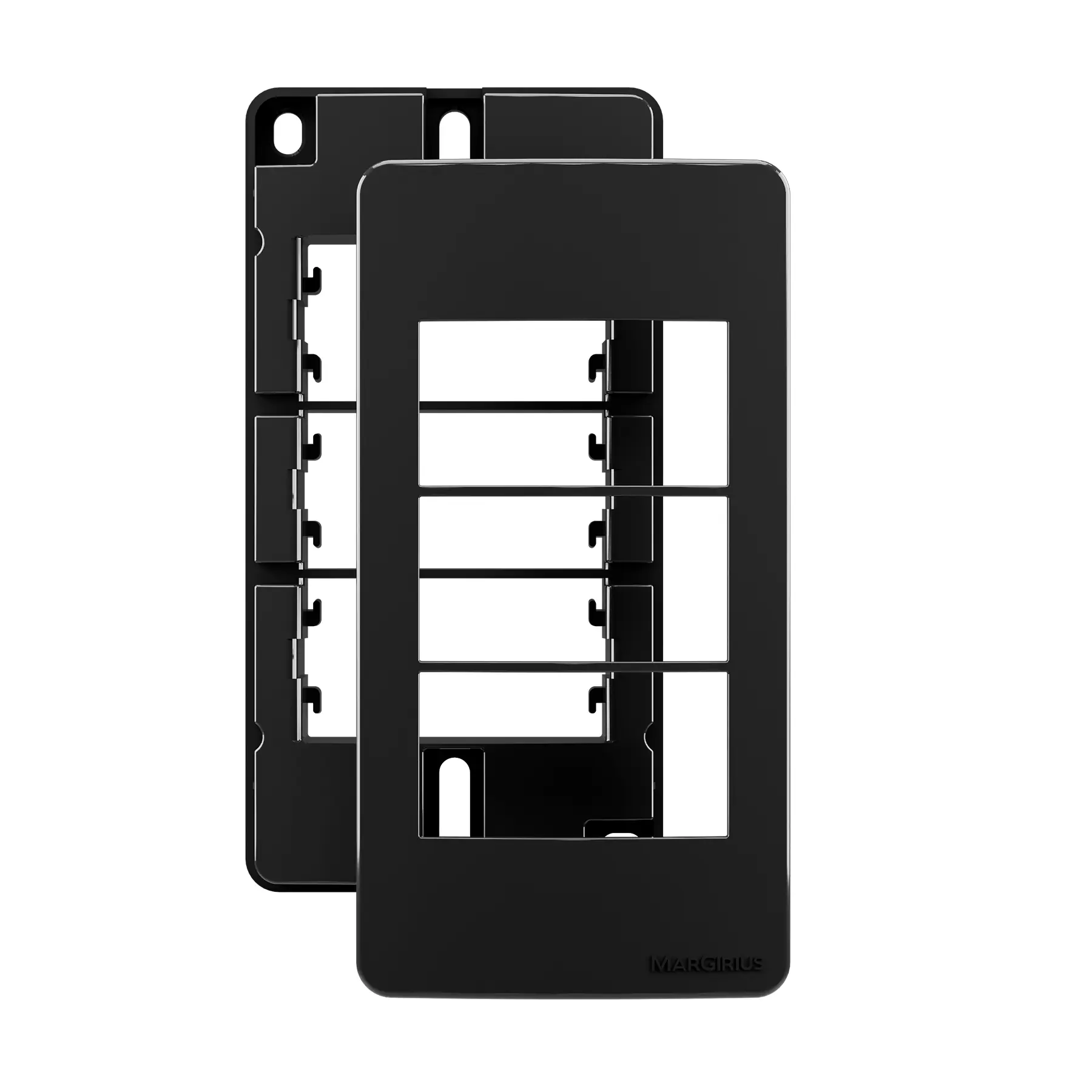 Placa para Condulete 1" com Suporte 3P Preto Margirius