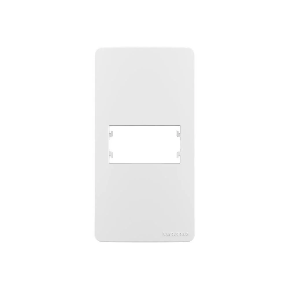 Placa Para Condulete Com Suporte Margirius Sleek Caixa 1 Para 1 Módulo Branca